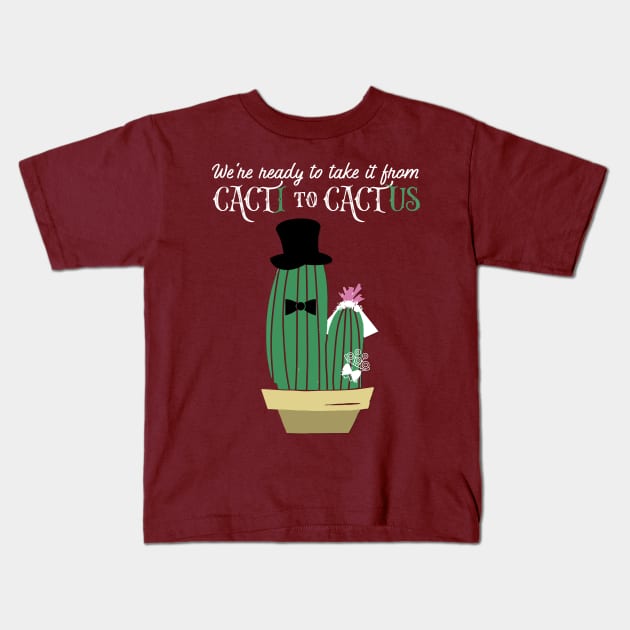 Cactus wedding announcement Kids T-Shirt by PincGeneral